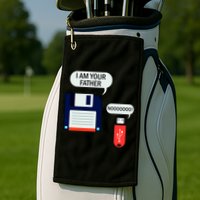 I Am Your Father Retro Floppy Disk USB Golf Towel