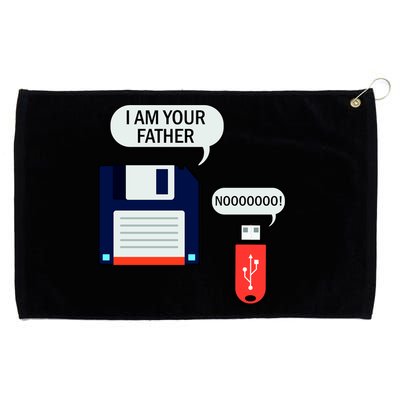 I Am Your Father Retro Floppy Disk USB Grommeted Golf Towel