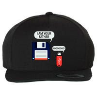 I Am Your Father Retro Floppy Disk USB Wool Snapback Cap