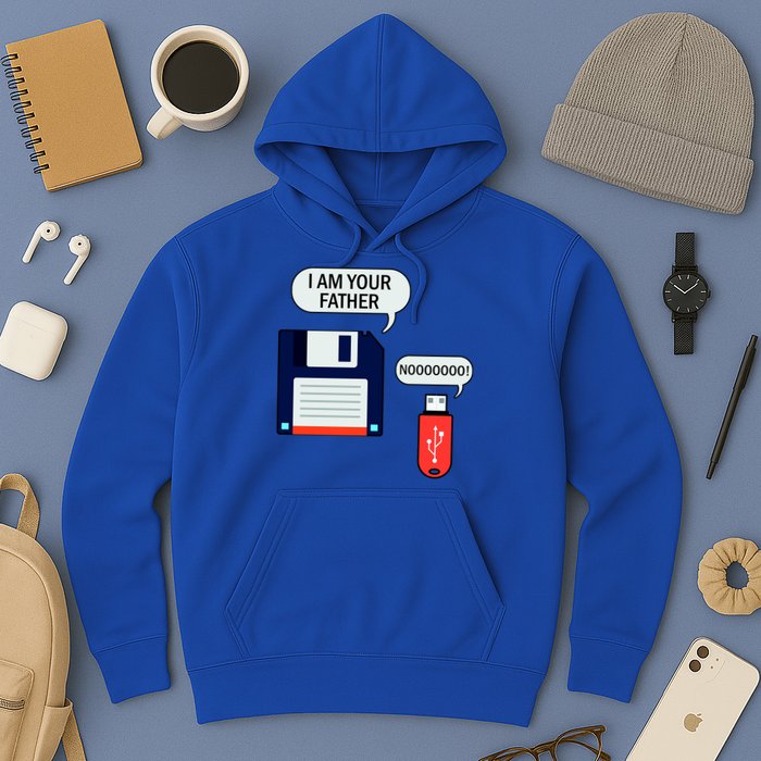 I Am Your Father Retro Floppy Disk USB Hoodie