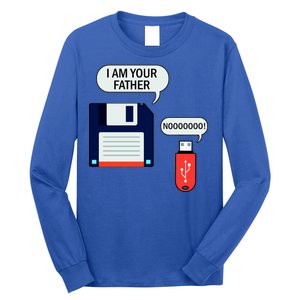 I Am Your Father Retro Floppy Disk USB Long Sleeve Shirt