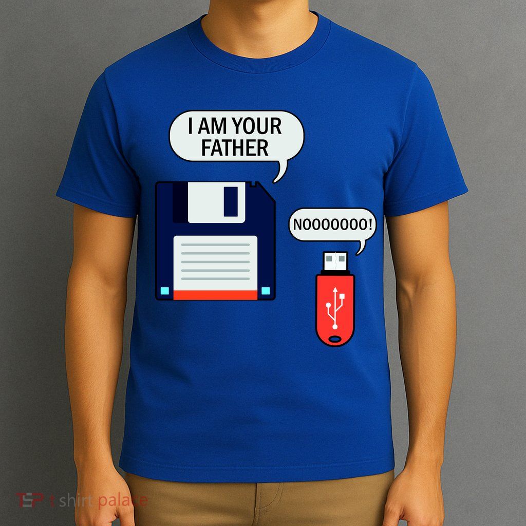 I Am Your Father Retro Floppy Disk USB T-Shirt