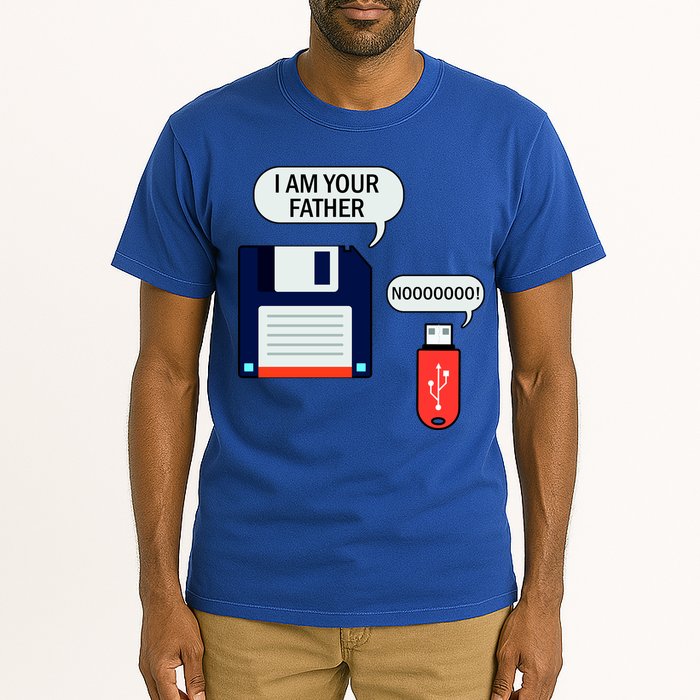 I Am Your Father Retro Floppy Disk USB Tall T-Shirt
