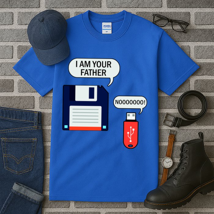 I Am Your Father Retro Floppy Disk USB Tall T-Shirt