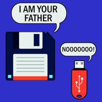 I Am Your Father Retro Floppy Disk USB 16 in Basic Backpack