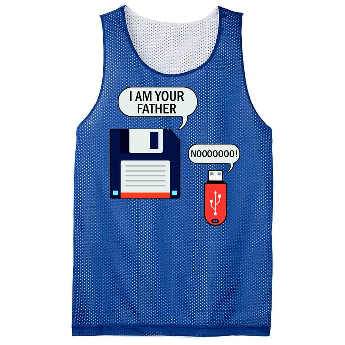 I Am Your Father Retro Floppy Disk USB Mesh Reversible Basketball Jersey Tank