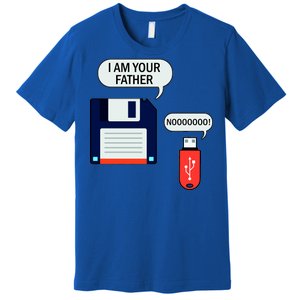 I Am Your Father Retro Floppy Disk USB Premium T-Shirt