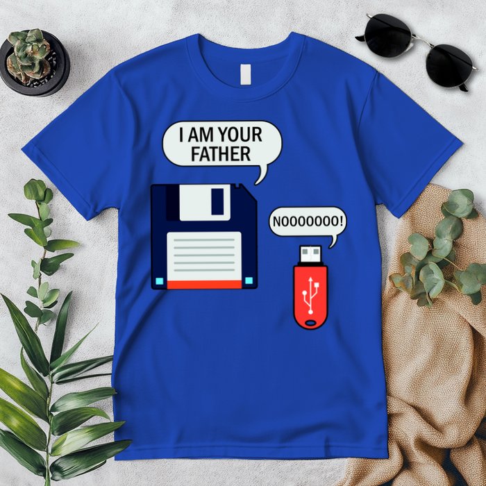 I Am Your Father Retro Floppy Disk USB Premium T-Shirt