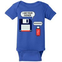 I Am Your Father Retro Floppy Disk USB Baby Bodysuit
