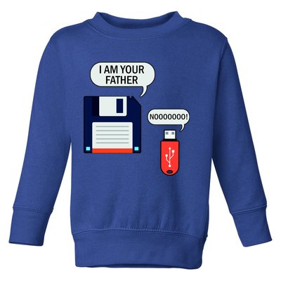 I Am Your Father Retro Floppy Disk USB Toddler Sweatshirt