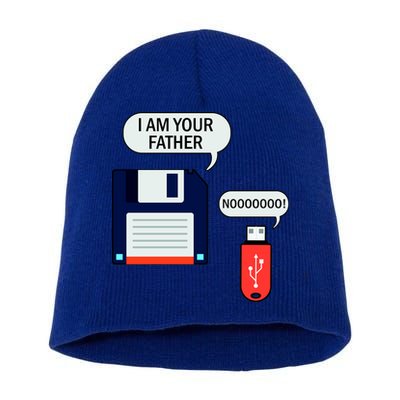 I Am Your Father Retro Floppy Disk USB Short Acrylic Beanie