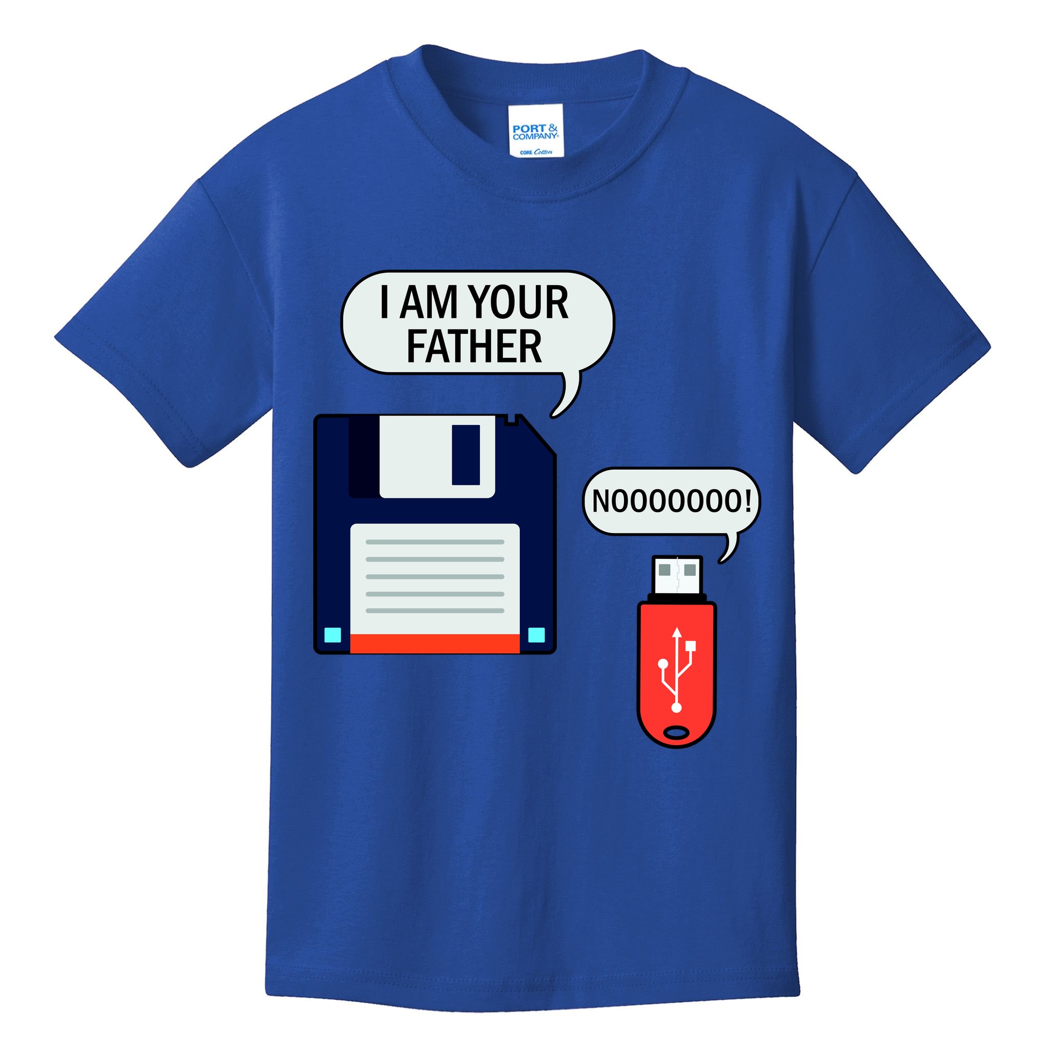 I Am Your Father Retro Floppy Disk USB Kids T-Shirt