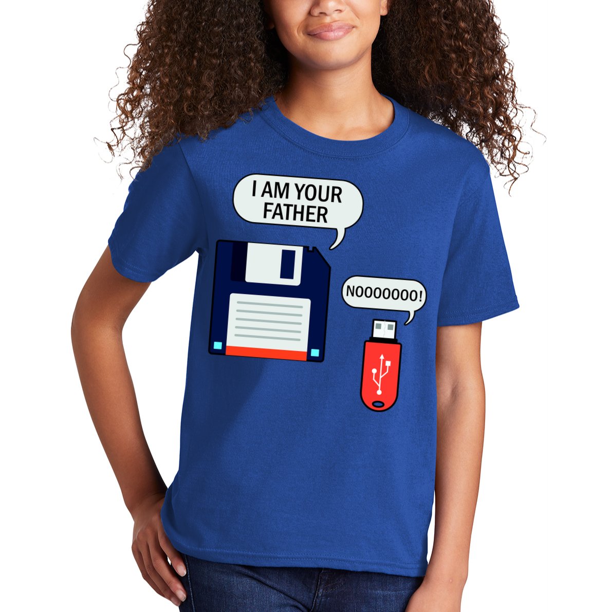 I Am Your Father Retro Floppy Disk USB Kids T-Shirt