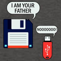 I Am Your Father Retro Floppy Disk USB Vector Backpack