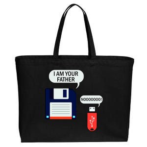 I Am Your Father Retro Floppy Disk USB Cotton Canvas Jumbo Tote