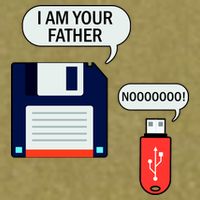I Am Your Father Retro Floppy Disk USB Garment-Dyed Women's Muscle Tee