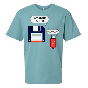 I Am Your Father Retro Floppy Disk USB Sueded Cloud Jersey T-Shirt