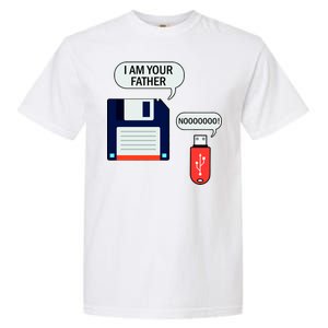 I Am Your Father Retro Floppy Disk USB Garment-Dyed Heavyweight T-Shirt