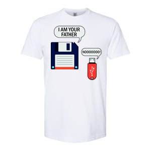 I Am Your Father Retro Floppy Disk USB Softstyle CVC T-Shirt