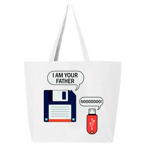 I Am Your Father Retro Floppy Disk USB 25L Jumbo Tote