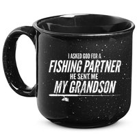 I Ask God For A Fishing Partner He Sent Me My Grandson 15oz Campfire Ceramic Mug