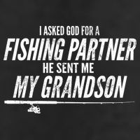 I Ask God For A Fishing Partner He Sent Me My Grandson 15oz Campfire Ceramic Mug