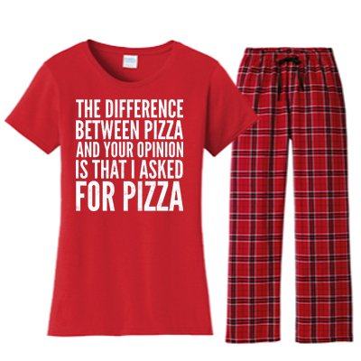 I Asked For Pizza Not Your Opinion Women's Flannel Pajama Set