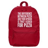 I Asked For Pizza Not Your Opinion 16 in Basic Backpack
