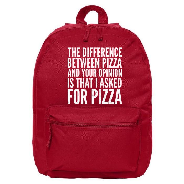 I Asked For Pizza Not Your Opinion 16 in Basic Backpack