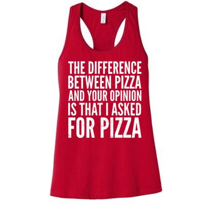 I Asked For Pizza Not Your Opinion Women's Racerback Tank