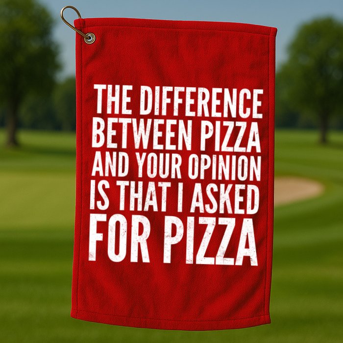 I Asked For Pizza Not Your Opinion Golf Towel