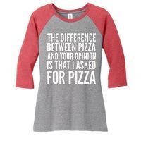 I Asked For Pizza Not Your Opinion Women's Tri-Blend 3/4-Sleeve Raglan Shirt