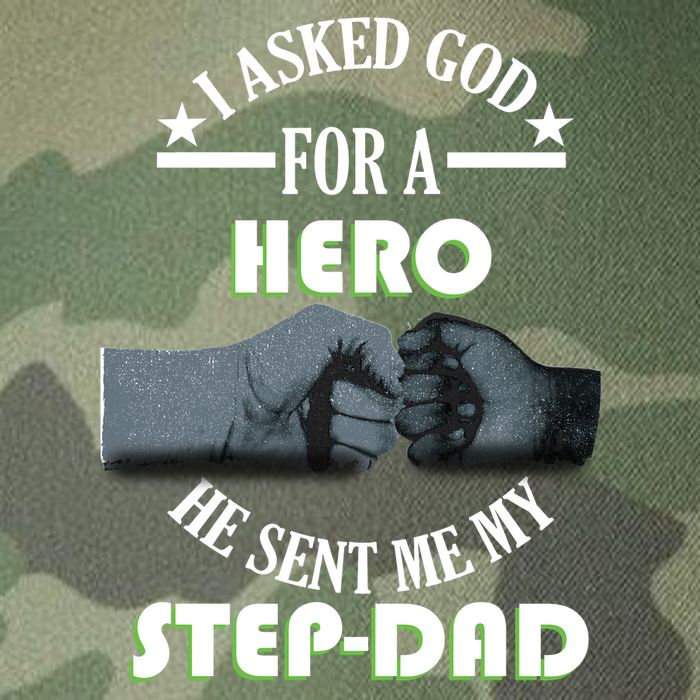I Asked God For A Hero He Sent Me My Step-Dad Legacy Tie Dye Trucker Hat