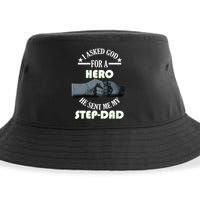 I Asked God For A Hero He Sent Me My Step-Dad Sustainable Bucket Hat