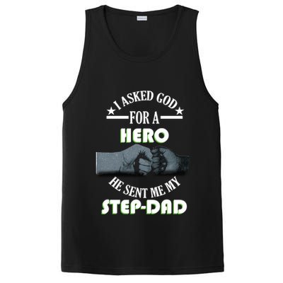 I Asked God For A Hero He Sent Me My Step-Dad PosiCharge Competitor Tank