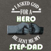 I Asked God For A Hero He Sent Me My Step-Dad Cotton Canvas Backpack