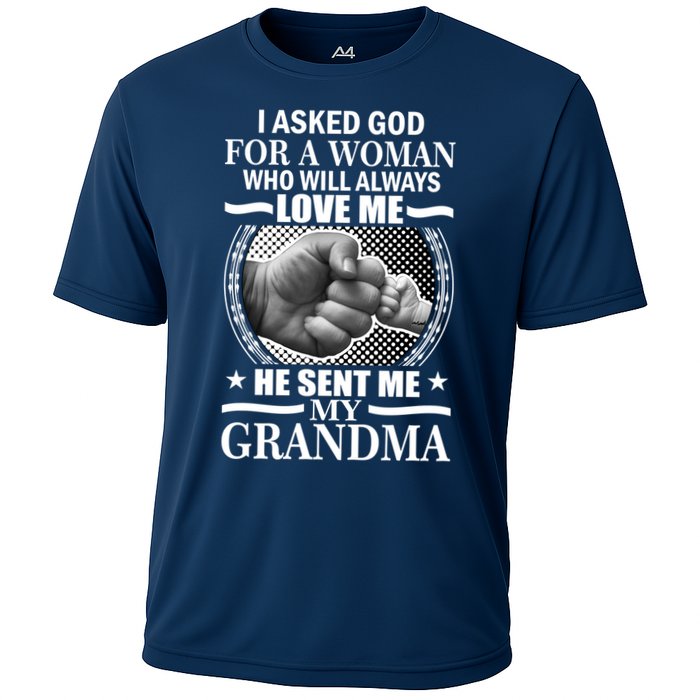 I Asked God For Grandma Cooling Performance Crew T-Shirt