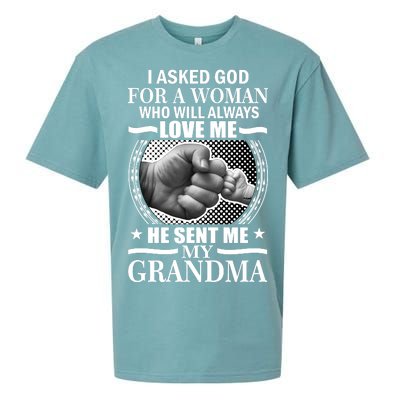 I Asked God For Grandma Sueded Cloud Jersey T-Shirt