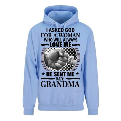 I Asked God For Grandma Unisex Surf Hoodie