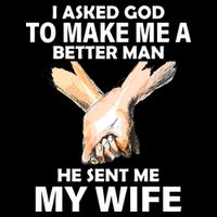 I Asked God To Make Me A Better Man Drawstring Bag