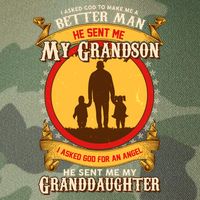 I Asked God to Make Me A Better Man Grandson Granddaughter Legacy Tie Dye Trucker Hat