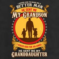 I Asked God to Make Me A Better Man Grandson Granddaughter Adult Drive Performance Visor