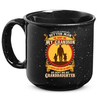 I Asked God to Make Me A Better Man Grandson Granddaughter 15oz Campfire Ceramic Mug