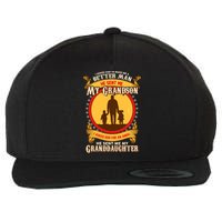 I Asked God to Make Me A Better Man Grandson Granddaughter Wool Snapback Cap