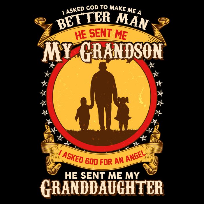 I Asked God to Make Me A Better Man Grandson Granddaughter Wool Snapback Cap