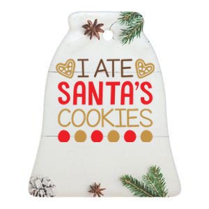 I Ate Santa's Cookie Ceramic Bell Ornament