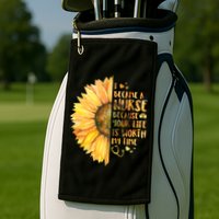 I Became A Nurse Because Your life Is Worth My Time Golf Towel