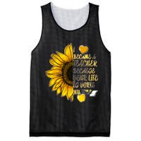 I Became A Teacher Because Your Life Is Worth My Time Mesh Reversible Basketball Jersey Tank