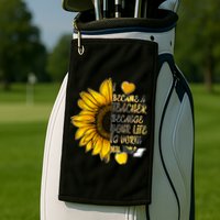I Became A Teacher Because Your Life Is Worth My Time Golf Towel