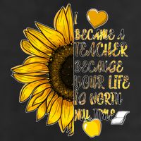 I Became A Teacher Because Your Life Is Worth My Time Golf Towel